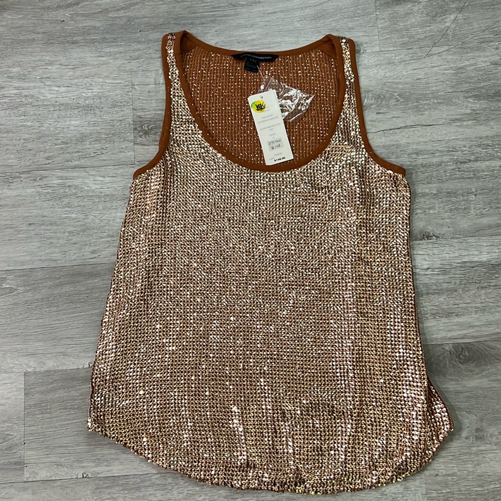 Shirt Tank French Connection Bronze Sequin